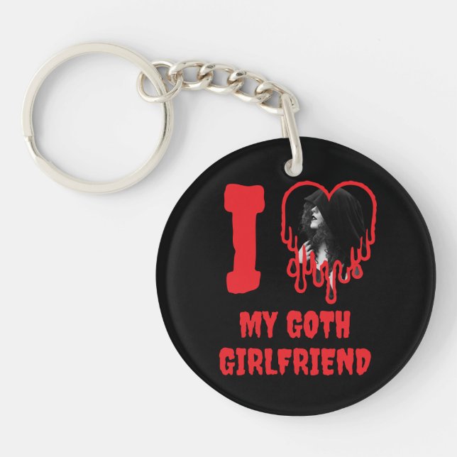 I Kärlek My Goth Girlkompis Red Heart Photo (Framsidan)