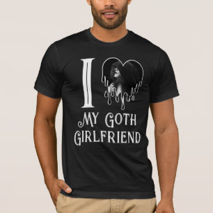 I Kärlek My Goth Girlkompis White Heart Gothic Pho T Shirt