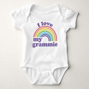 I Kärlek My Grammie - Cute Rainbow T Shirt