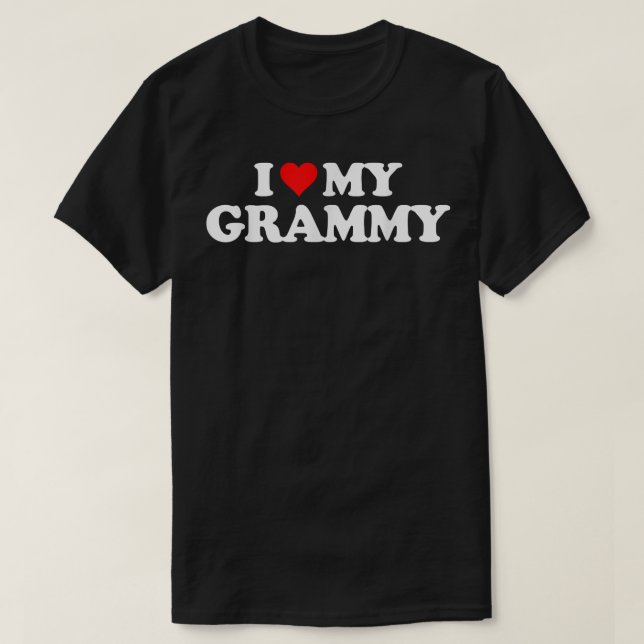 I Kärlek My GRAMMY    THeart-Roligten Gift Tee  (Design framsida)