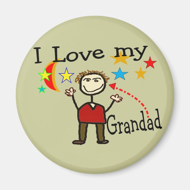 I Kärlek My Grand Pappa Magnet (Framsidan)