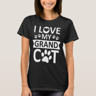 I Kärlek My Grandcat Cat Granddad Grandma Grandpar T Shirt