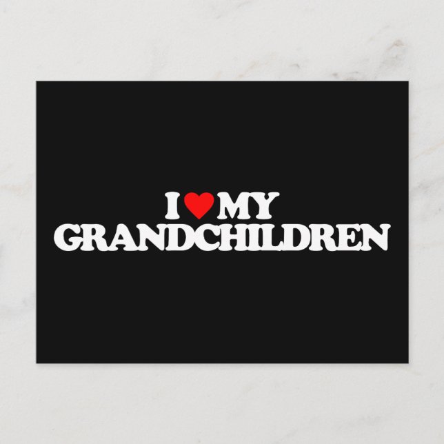 I KÄRLEK MY GRANDCHILDREN VYKORT (Framsida)