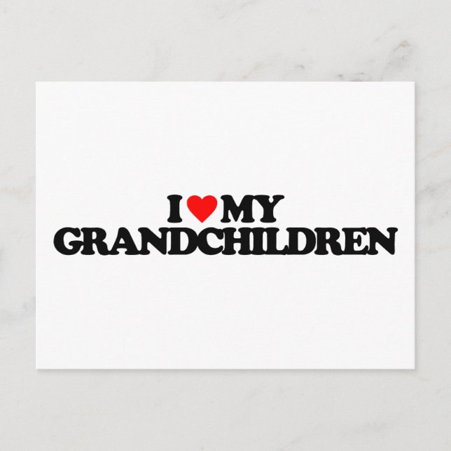 I KÄRLEK MY GRANDCHILDREN VYKORT (Framsida)