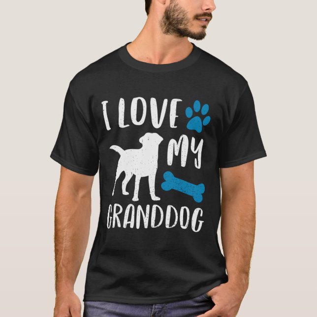 I Kärlek My Granddog Shirt Labrador Retriever Hund T Shirt (Framsida)