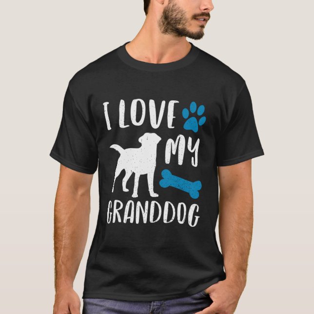 I Kärlek My Granddog Shirt Labrador Retriever Hund T Shirt (Framsida)
