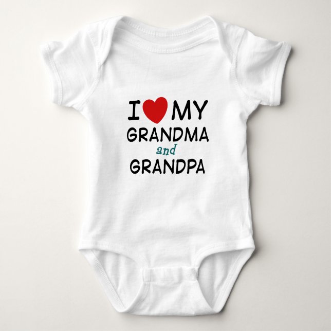 I Kärlek My Grandma och Grandpa Tröja (Framsida)