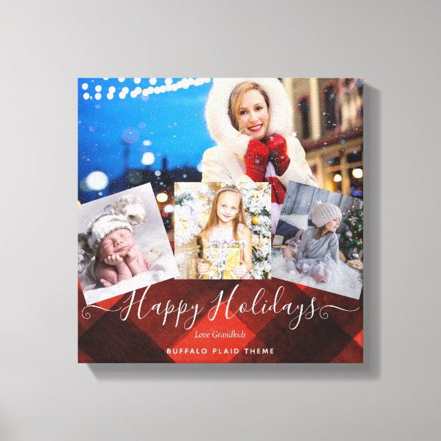 I Kärlek My GRANDMA - PHOTO COLLAGE Grandparent Gi Canvastryck (Framsida)