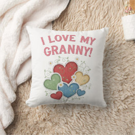 I Kärlek My Granny Charming Land Stil Hearts Kudde