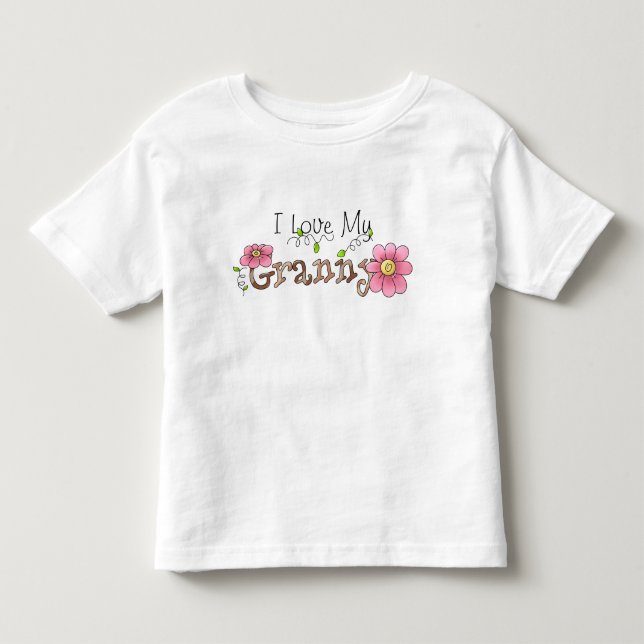 I Kärlek My Granny, Småbarn Shirt Tröja (Framsida)