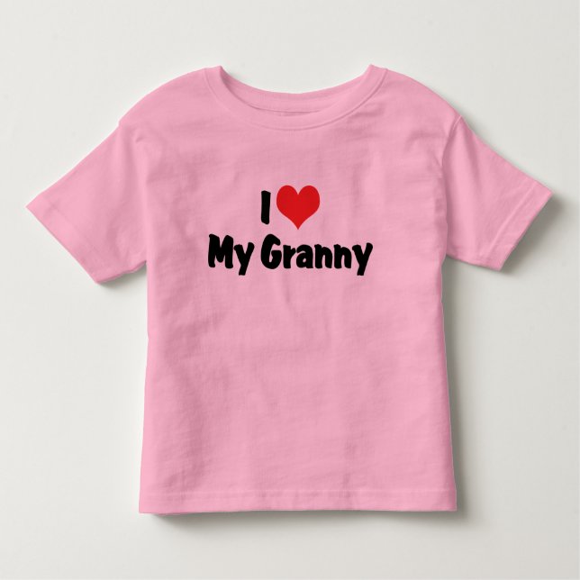 I Kärlek My Granny T-Shirt (Framsida)