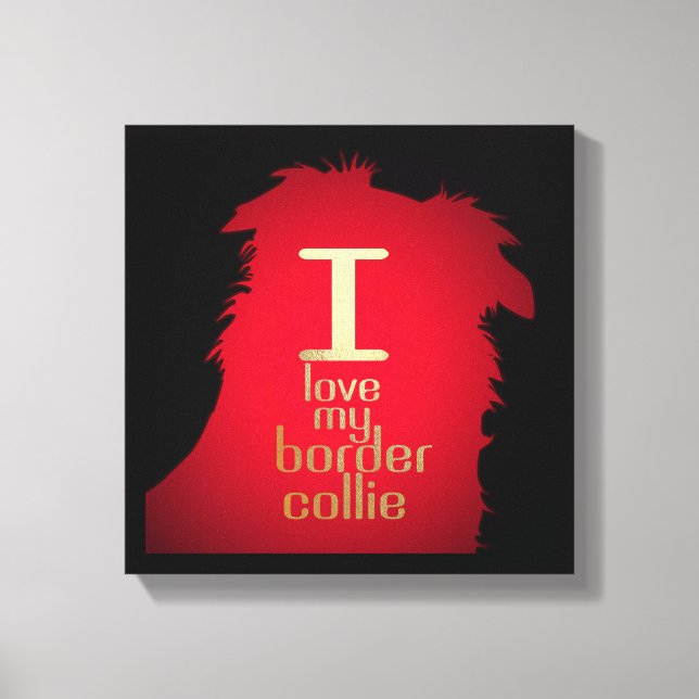 I KÄRLEK MY GRÄNS COLLIE CANVASTRYCK (Framsida)