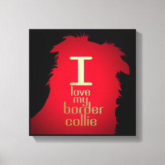 I KÄRLEK MY GRÄNS COLLIE CANVASTRYCK