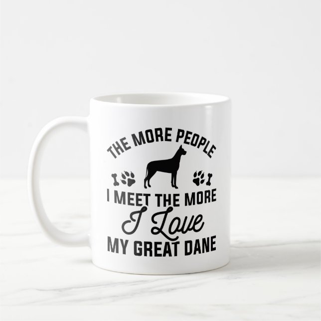 I Kärlek My Great dane Kaffemugg (Vänster)