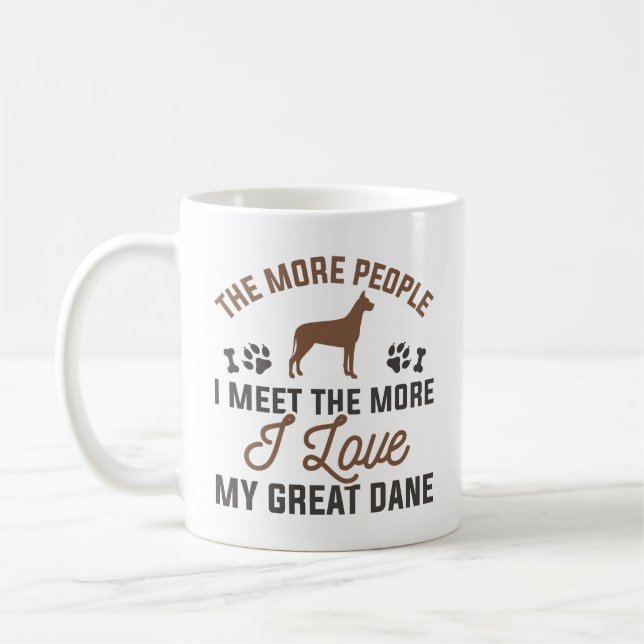 I Kärlek My Great dane Kaffemugg (Vänster)