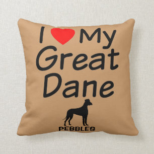 I Kärlek My Great dane Kudde