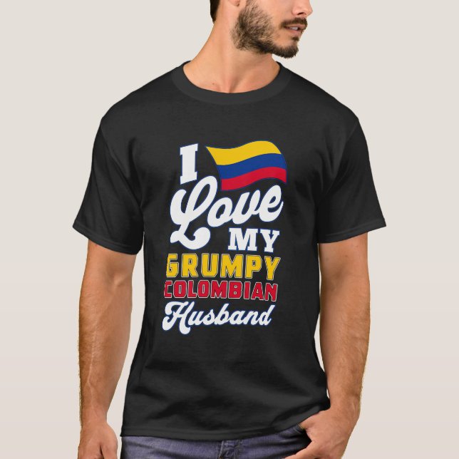 I Kärlek My Grumpy Colombia Make T Shirt (Framsida)