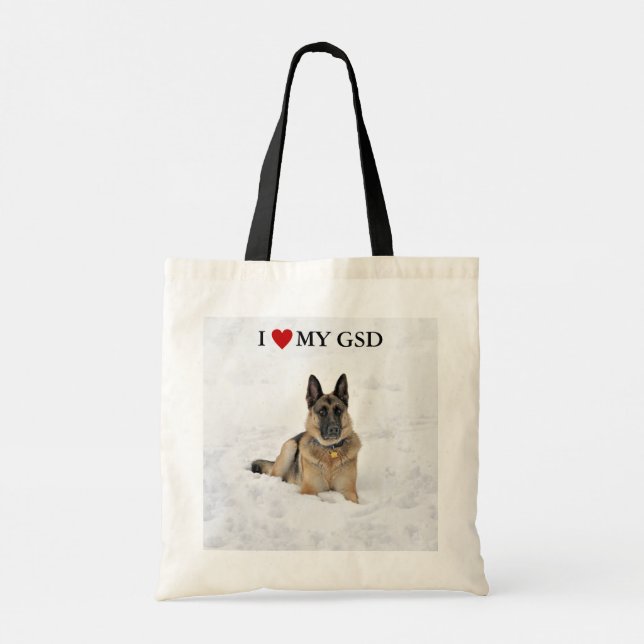 I KÄRLEK MY GSD tockväska Tygkasse (Baksida)