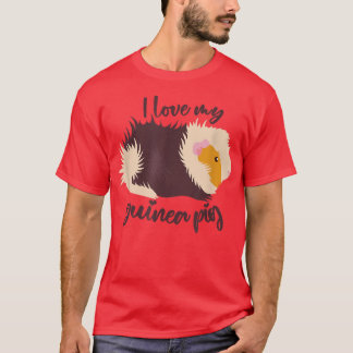 I Kärlek My Guinea Gris Cavy Cute Funny T-Shirt