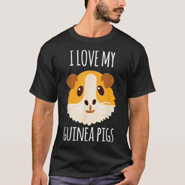 I Kärlek My Guinea Grisar  T Shirt (Framsida)