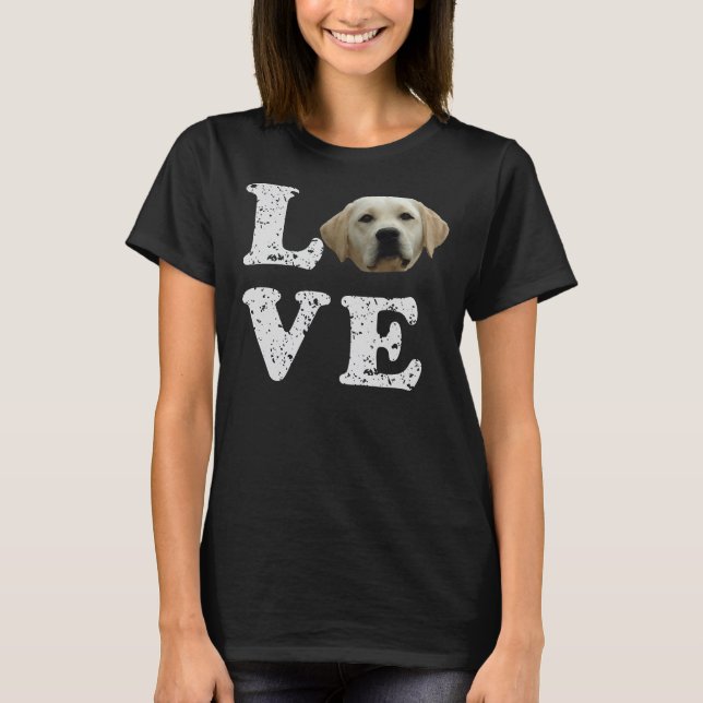 I Kärlek My Gul lab Hoodie Labrador Retriever Hund T Shirt (Framsida)
