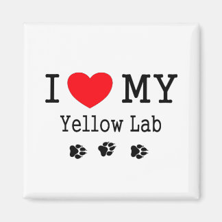 I Kärlek My Gul lab Magnet