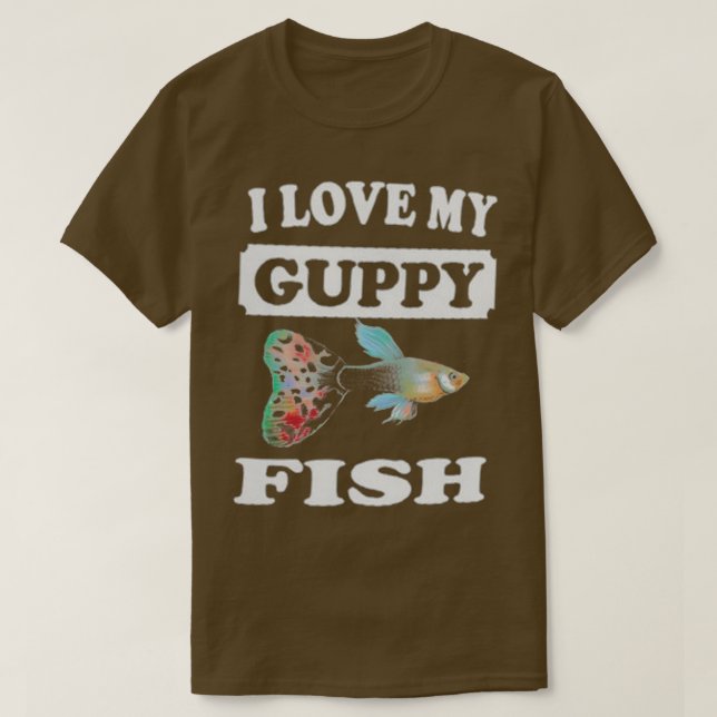 I Kärlek My Guppy Fish T Shirt (Design framsida)