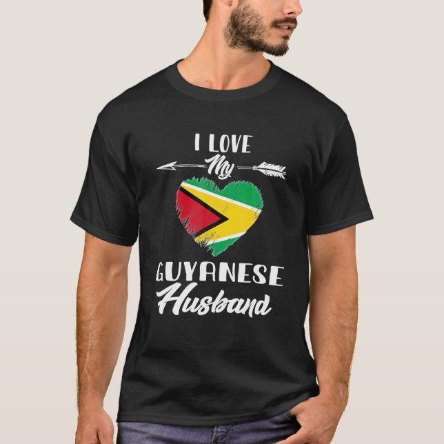 I Kärlek My Guyanese Make Guyana T Shirt (Framsida)