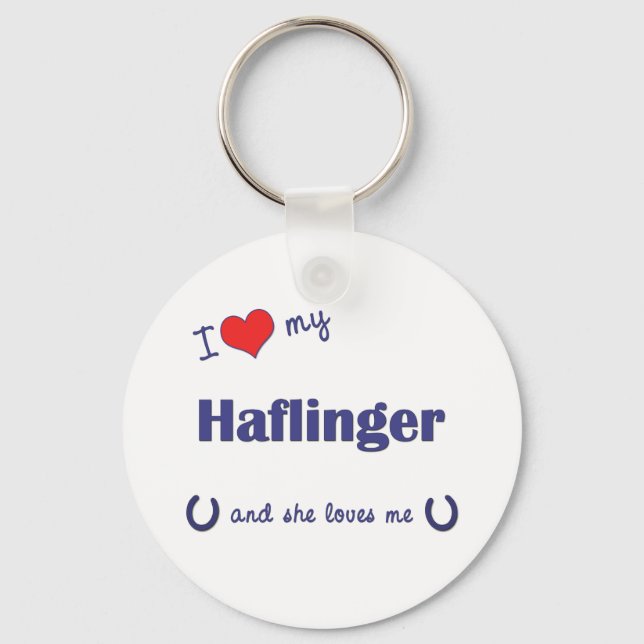 I Kärlek My Haflinger (hondjur) Nyckelring (Framsida)