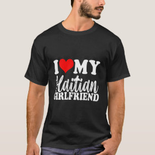I Kärlek My Haitian Girlkompis Roligt Matching par T Shirt