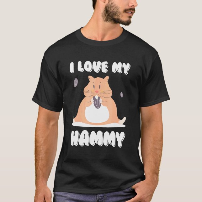 I Kärlek My Hammy Hamsters Pet Owners T Shirt (Framsida)