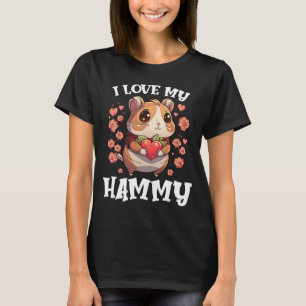 I Kärlek My Hammy Womens Kids Valentine Day Hamste T Shirt