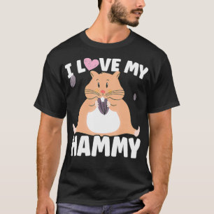 I Kärlek My Hamster Owner Fluffy Rodent Pet Lo T Shirt