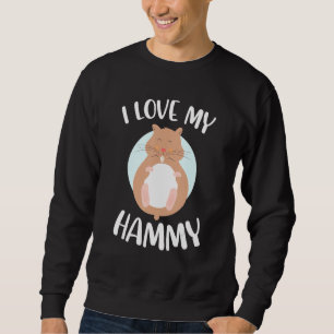 I kärlek My Hamster Pet Owner Animal Rodent Lång Ärmad Tröja