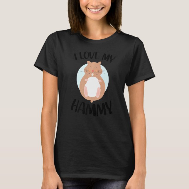 I kärlek My Hamster Pet Owner Animal Rodent P T Shirt (Framsida)