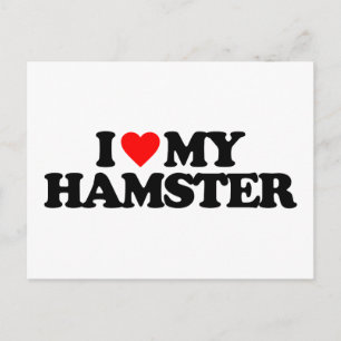 I KÄRLEK MY HAMSTER VYKORT