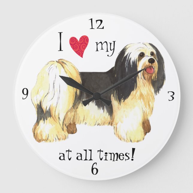 I Kärlek my Havanese Stor Klocka (Framsida)