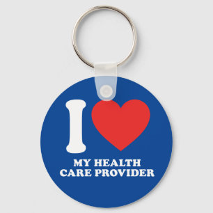 I Kärlek My Health Care Provider Nyckelring
