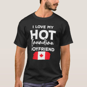 I Kärlek My Hett Canadian Boykompis Canada Flagga T Shirt