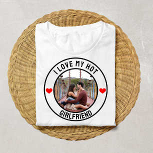 I Kärlek My Hett Girlkompis Par Anpassningsbar Pho T Shirt