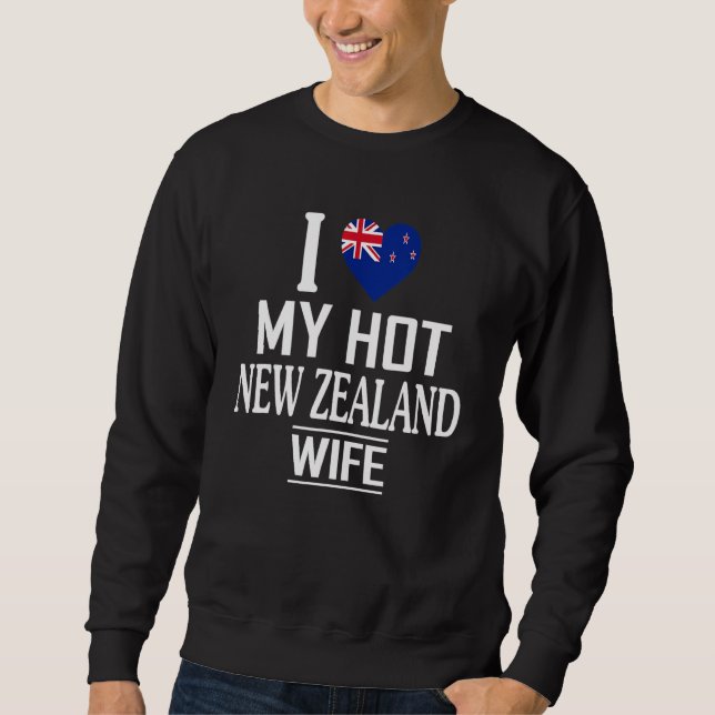 I Kärlek My HETT New Zealand Wife Lång Ärmad Tröja (Framsida)