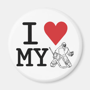 I Kärlek My Hockey Goalie Magnet