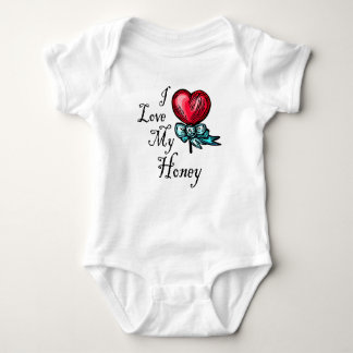 I Kärlek My Honung Heart Lollipop T-shirt