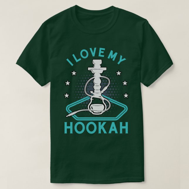 I Kärlek My Hookah Funny Shisha Smoker Vape T Shirt (Design framsida)