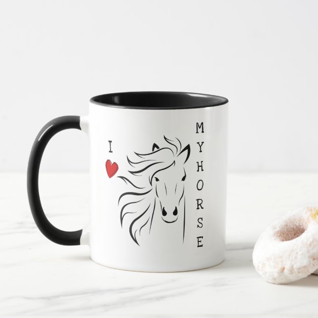 I Kärlek My Horse Graphic Mugg (Med munk)