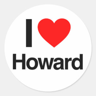 I Kärlek My Howard Runt Klistermärke