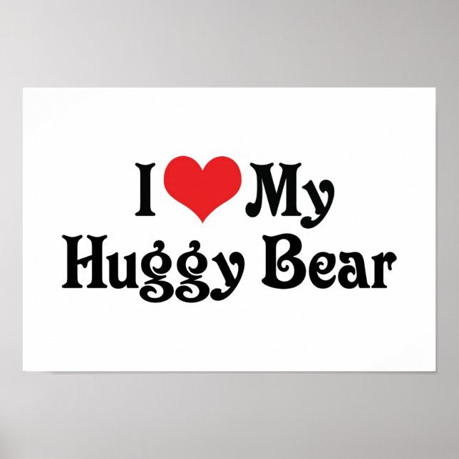 I Kärlek My Huggy Bear Poster (Framsidan)