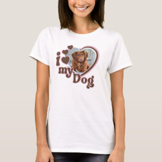 I Kärlek My Hund Anpassningsbar T Shirt