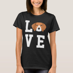 I Kärlek My Hund-Beagle Hund älskare T Shirt