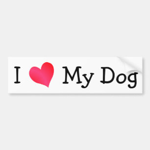I Kärlek My Hund Bildekal